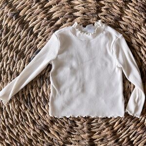 Cream long sleeve blouse